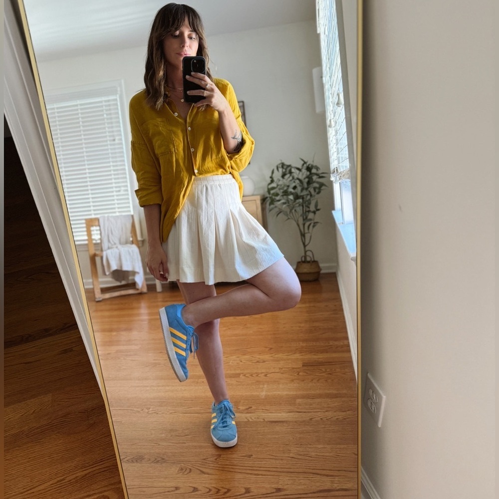 adidas Originals Gazelle Blue and Yellow Sneakers - Picture 8 of 12